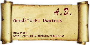 Arnóczki Dominik névjegykártya