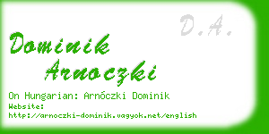 dominik arnoczki business card