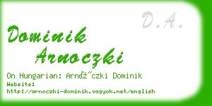 dominik arnoczki business card